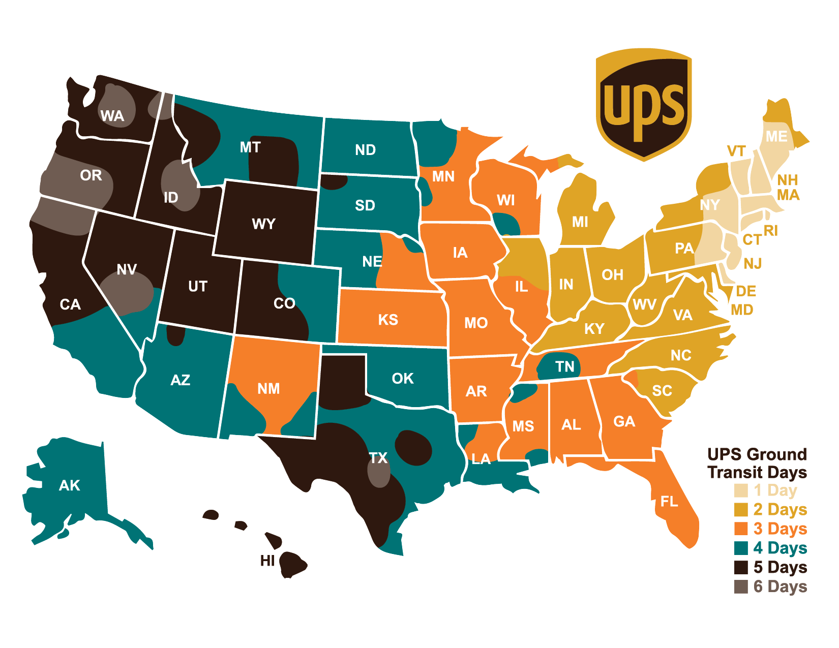 UPS Ground transit days from Brooklyn, NY 11235